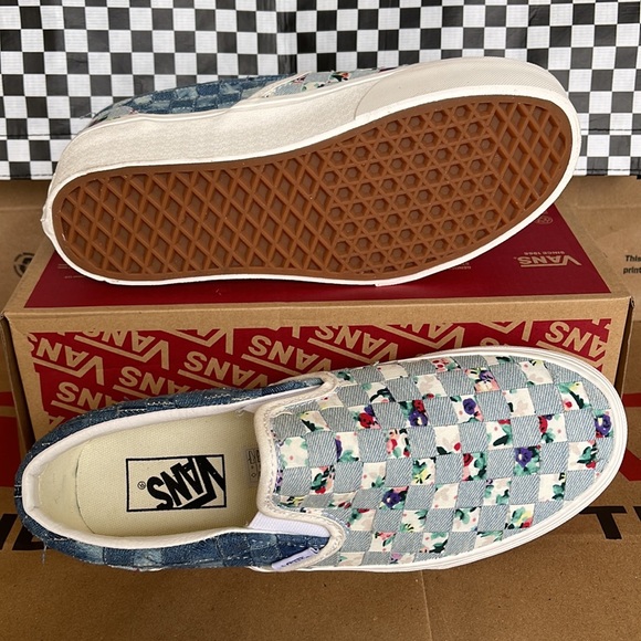 Vans Classic Slip On Platforms WMNS Woven Denim/Floral - Picture 4 of 16